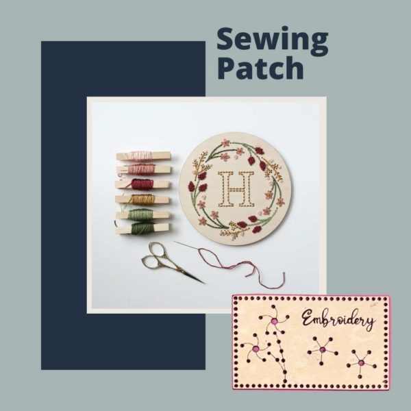 Wood Embroidery Kits with Sewing Patch